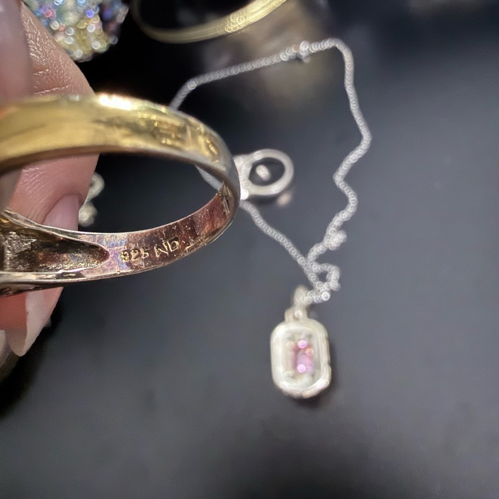 SOLD ** Pink Stone Bundle - Rings Set - Picture 4 of 5